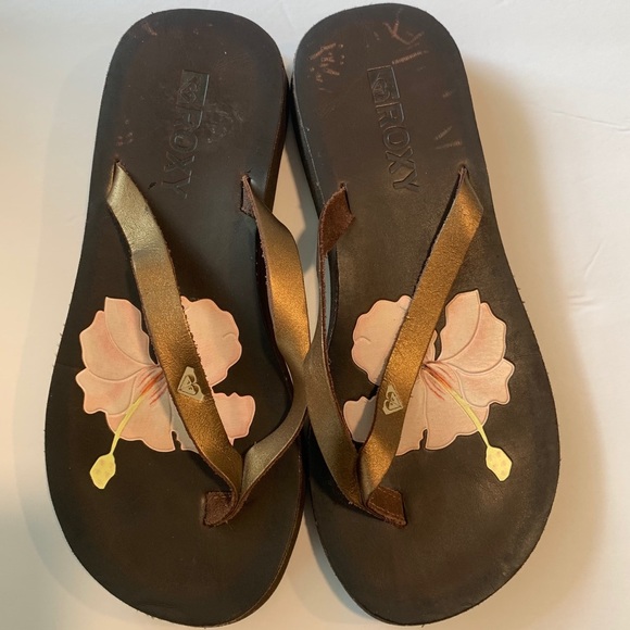 Roxy Hibiscus Brown Sandal